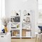 Costway 4-Tier Ladder Shelf Bookshelf Bookcase Storage Display Plant Leaning Shelf White